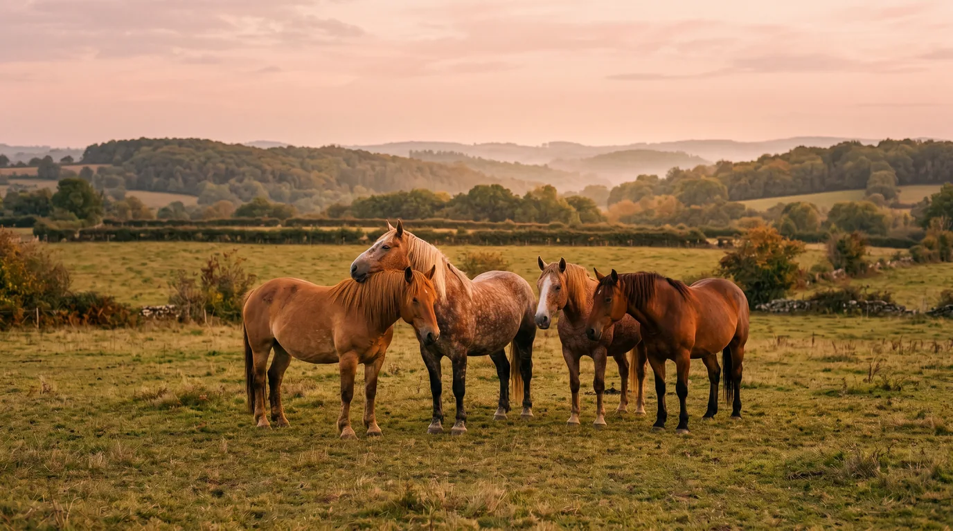 Les chevaux du Ranch Tashunka en liberté, Haute-Vienne